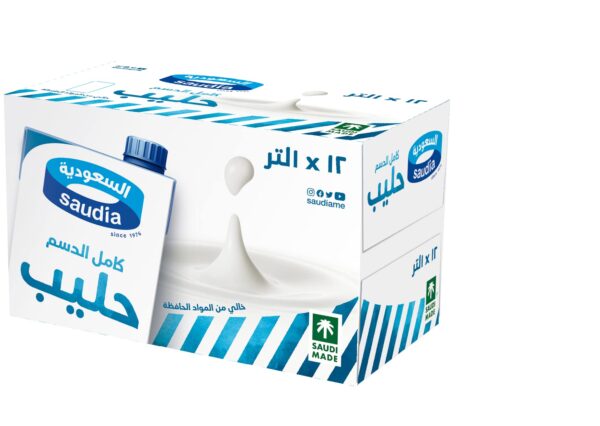 SAUDI MILK 12X 1 LTR  -   حليب سعودي 1X12ليتر